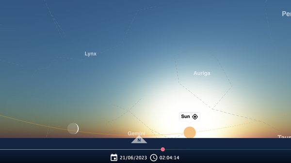 An image from our Night Sky Map for Bodø, Norway, just north of the Arctic Circle.