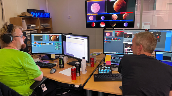 The timeanddate control room for the total lunar eclipse on the night of May 15-16, 2022