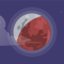 Illustration of partial lunar eclipse